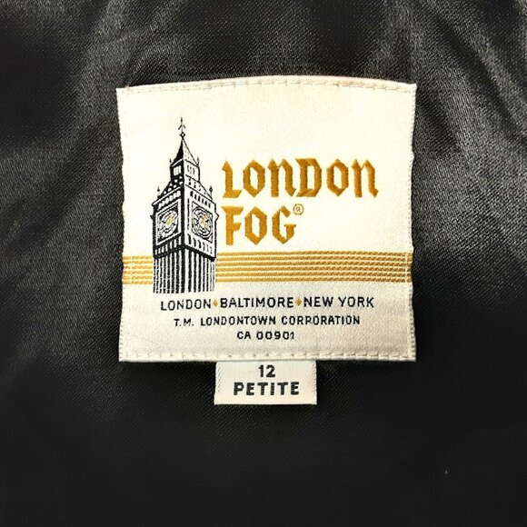 Vintage London Fog Wool Coat – Size 12 Petite – Black - Picture 4 of 5